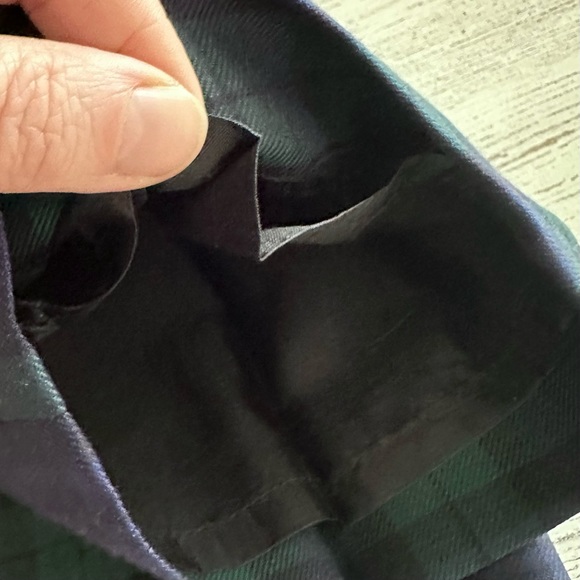 PENDLETON Blackwatch Plaid 100% Virgin Wool High Rise Straight Leg Pants 2P - Picture 11 of 11